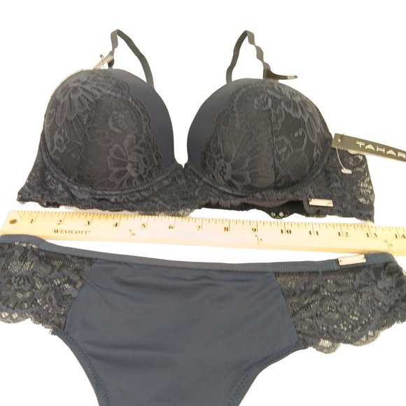 TAHARI BLUE 36C/LARGE BRA SET - Picture 8 of 16